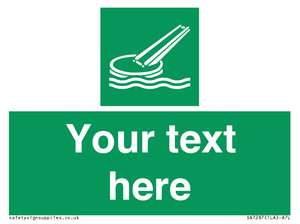 Custom sign safe condition Marine evacuation slide